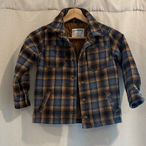 Old Navy Kids Checkered Jean Jacket - Blue and Brown